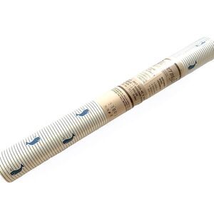 Vintage Wallcoverings Striped Whale Print Wallpaper